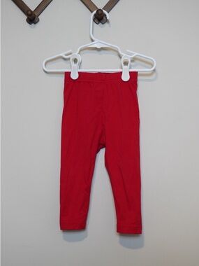 Cecil and Lou Pima Cotton Bright Red Stretch Leggings